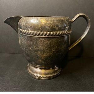 VINTAGE SILVER PLATE WATER PITCHER 6” x 5”